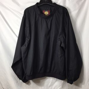 Highlander Winderwear Black Windbreaker Gold Pullover Size 2X Like-NEW Condition